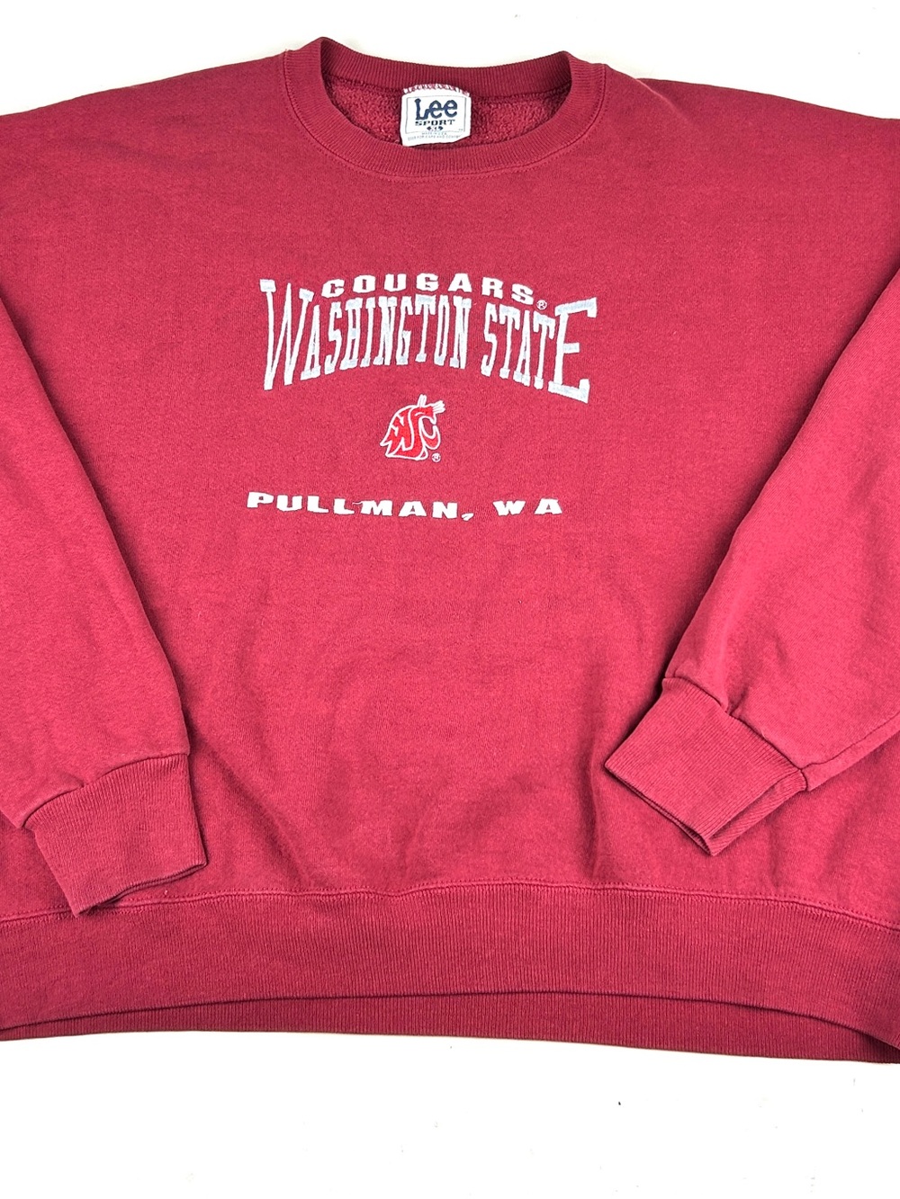 VTG 90s Lee Sport WSU Washington State Cougars Men Sz XL Sweatshirt Red